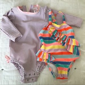 Bundle of 2 Baby Girls Swimsuits